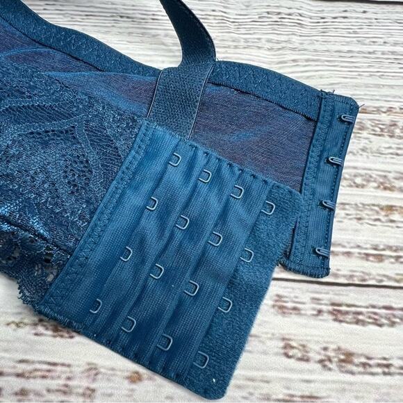 Hips & Curves City Chic M Racer Back Bralette Teal Blue 18/20 2x Plus Size NEW - Picture 12 of 13